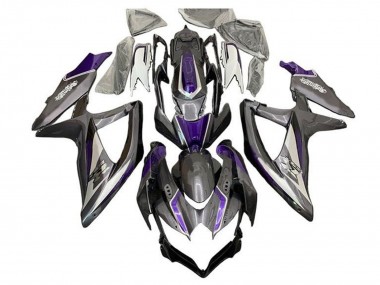 Shop 2008-2010 Suzuki GSXR 600 / GSXR 750 Motorcycle Fairings - Silver Grey Purple