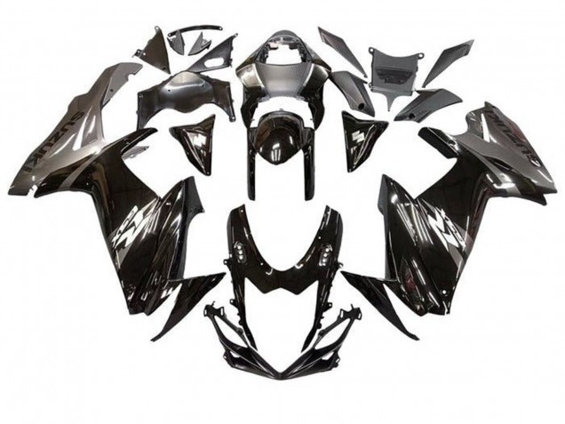 2011-2024 Suzuki GSXR 600 / GSXR 750 Motorcycle Fairings - Glossy Black Grey White