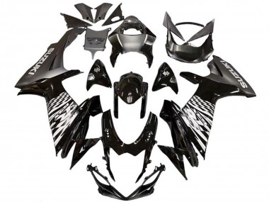 Shop 2011-2024 Suzuki GSXR 600 / GSXR 750 Motorcycle Fairings - Glossy Black Silver