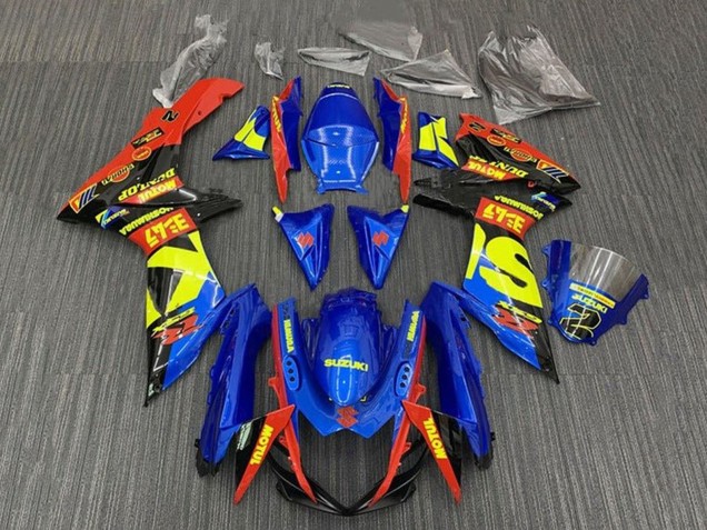 2011-2024 Suzuki GSXR 600 / GSXR 750 Motorcycle Fairings - Blue Red Yellow Black