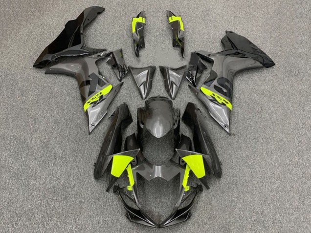 2011-2024 Suzuki GSXR 600 / GSXR 750 Motorcycle Fairings - Grey Black Neon Yellow