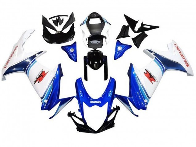 2011-2024 Suzuki GSXR 600 / GSXR 750 Motorcycle Fairings - White Blue Glossy Black Red