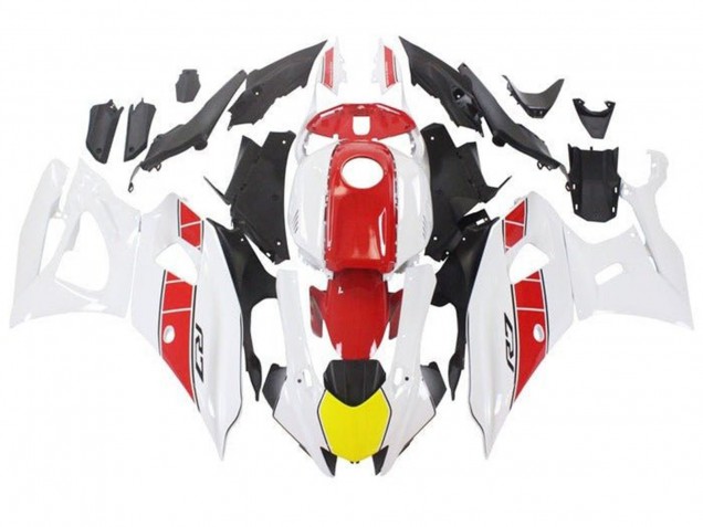 2021-2024 Yamaha YZF R7 Motorcycle Fairings - White Yellow Red Stripe