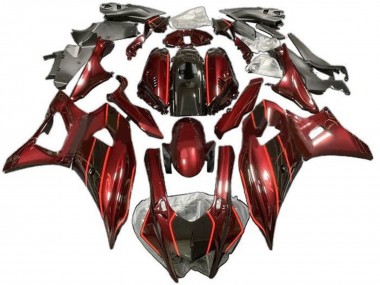 Shop 2021-2024 Yamaha YZF R7 Motorcycle Fairings - Dark Red Black