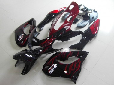 Shop 1997-2007 Yamaha YZF 1000R Thunderace Motorcycle Fairings - Black White Red Flame