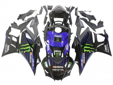 Shop 2019-2021 Yamaha YZF R3/R25 Motorcycle Fairings - Blue Glossy Black Green ENEOS Monster