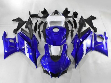 Shop 2019-2021 Yamaha YZF R3/R25 Motorcycle Fairings - White Blue Matte Black