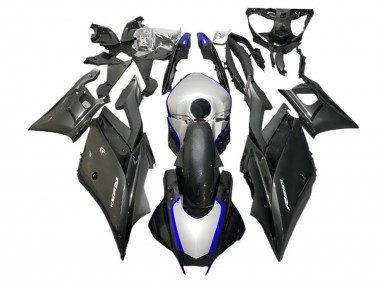 Shop 2022-2024 Yamaha YZF R3/R25 Motorcycle Fairings - Silver Blue Black Carbon Fiber Style