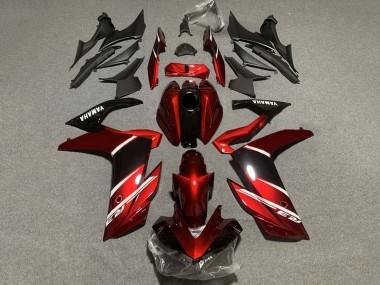 Shop 2022-2024 Yamaha YZF R3/R25 Motorcycle Fairings - Red White Glossy Black