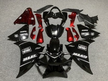 Shop 2009-2011 Yamaha YZF 1000 R1 Motorcycle Fairings - Glossy Black GYTR Red