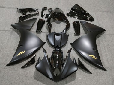 Shop 2009-2011 Yamaha YZF 1000 R1 Motorcycle Fairings - Glossy Black Matte Black Gold