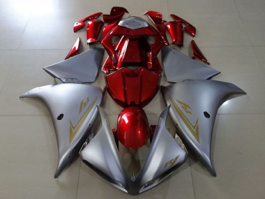 Shop 2009-2011 Yamaha YZF 1000 R1 Motorcycle Fairings - Silver Red