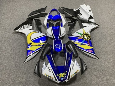 Shop 2009-2011 Yamaha YZF 1000 R1 Motorcycle Fairings - White Blue Yellow Black Sun Moon