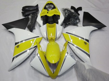 Shop 2009-2011 Yamaha YZF 1000 R1 Motorcycle Fairings - White Yellow Matte Black