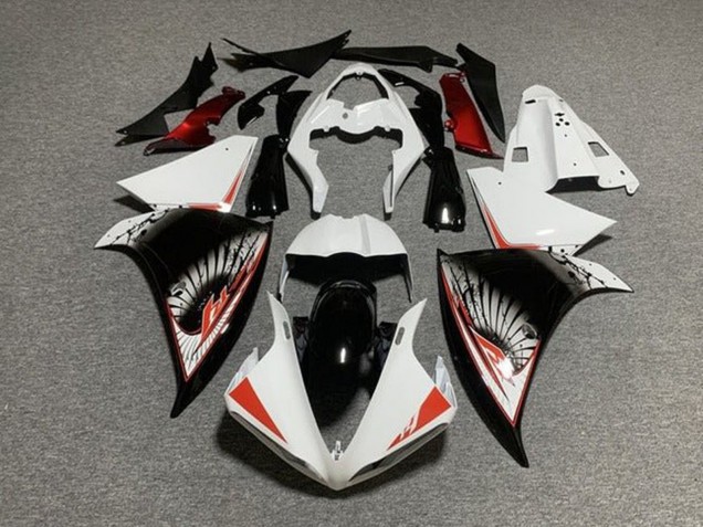 2012-2014 Yamaha YZF 1000 R1 Motorcycle Fairing - White Red Black