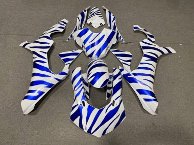 Shop 2015-2019 Yamaha YZF 1000 R1 Motorcycle Fairings - White Blue Zebra