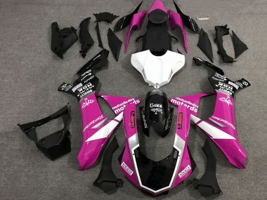 Shop 2015-2019 Yamaha YZF 1000 R1 Motorcycle Fairings - Pink White Glossy Black