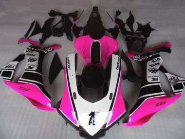 Shop 2015-2019 Yamaha YZF 1000 R1 Motorcycle Fairings - Pink White Glossy Black Motul YSP