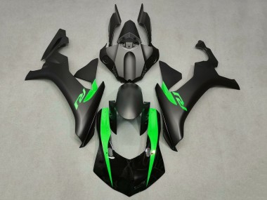Shop 2015-2019 Yamaha YZF 1000 R1 Motorcycle Fairings - Matte Black Glossy Black Green