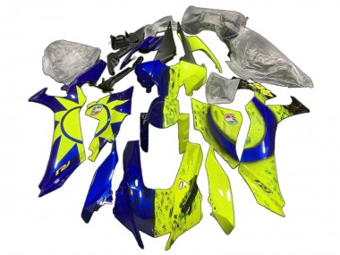 Shop 2020-2025 Yamaha YZF 1000 R1 Motorcycle Fairings - Blue Yellow Sun Moon