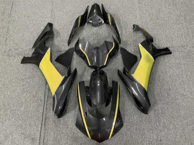 Shop 2020-2025 Yamaha YZF 1000 R1 Motorcycle Fairings - Faux Carbon Fiber Yellow