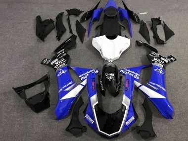 Shop 2020-2025 Yamaha YZF 1000 R1 Motorcycle Fairings - Blue White Glossy Black Sam
