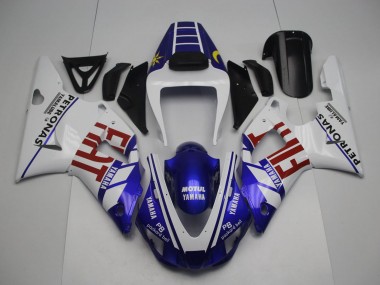 Shop 1998-1999 Yamaha YZF 1000 R1 Motorcycle Fairings - White Blue Red Yellow Fiat Petronas Motul