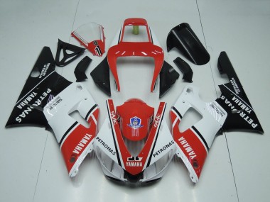 Shop 1998-1999 Yamaha YZF 1000 R1 Motorcycle Fairings - Red White Glossy Black Petronas Yamalube