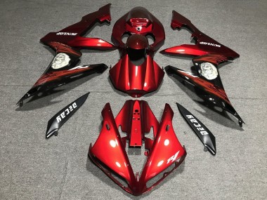 Shop 2004-2006 Yamaha YZF 1000 R1 Motorcycle Fairing - Red Matte Black