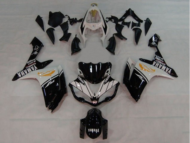 2007-2008 Yamaha YZF 1000 R1 Motorcycle Fairings - White Black Orange Dolphin