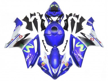 Shop 2007-2008 Yamaha YZF 1000 R1 Motorcycle Fairings - Blue White Green ENEOS