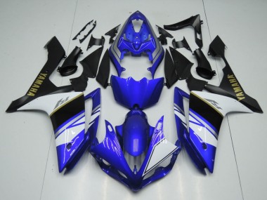 Shop 2007-2008 Yamaha YZF 1000 R1 Motorcycle Fairings - Blue White Black Gold Decal