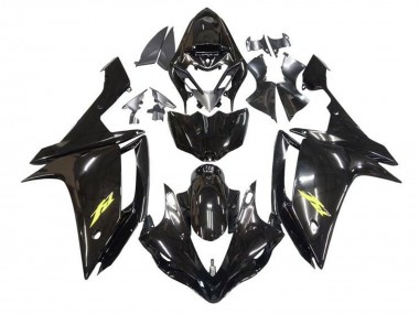 Shop 2007-2008 Yamaha YZF 1000 R1 Motorcycle Fairings - Glossy Black Gold Decal