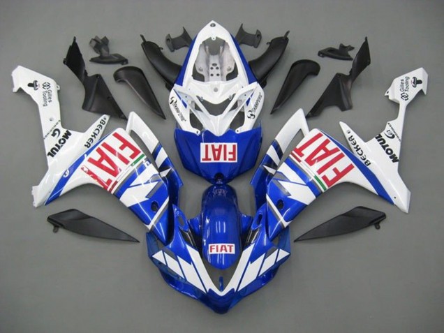 2007-2008 Yamaha YZF 1000 R1 Motorcycle Fairings - White Blue Red Fiat