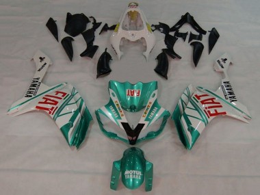 Shop 2007-2008 Yamaha YZF 1000 R1 Motorcycle Fairings - White Green Red Fiat