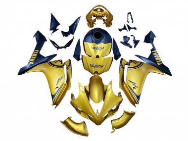 Shop 2007-2008 Yamaha YZF 1000 R1 Motorcycle Fairings - Gold Blue
