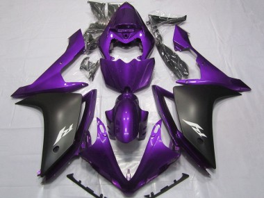 Shop 2007-2008 Yamaha YZF 1000 R1 Motorcycle Fairings - Purple Matte Black
