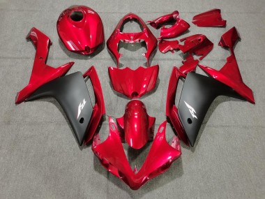 Shop 2007-2008 Yamaha YZF 1000 R1 Motorcycle Fairings - Red Matte Black