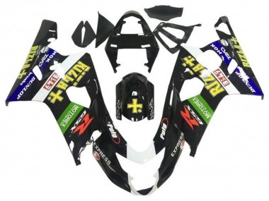 Shop 2004-2005 Suzuki GSXR 600 / GSXR 750 Motorcycle Fairings - Glossy Black Blue Green Yellow Rizla