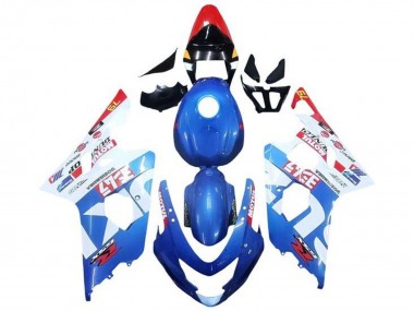 Shop 2004-2005 Suzuki GSXR 600 / GSXR 750 Motorcycle Fairings - Blue White Red Motul