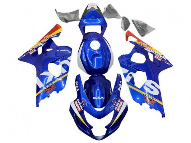 2004-2005 Suzuki GSXR 600 / GSXR 750 Motorcycle Fairings - Blue White Yellow Red