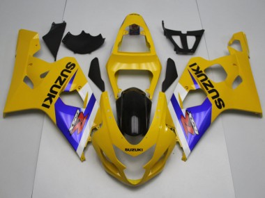 Shop 2004-2005 Suzuki GSXR 600 / GSXR 750 Motorcycle Fairings - Yellow White Blue Black