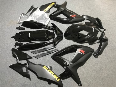 Shop 2006-2007 Suzuki GSXR 600 / GSXR 750 Motorcycle Fairings - Matte Black Glossy Black Yellow