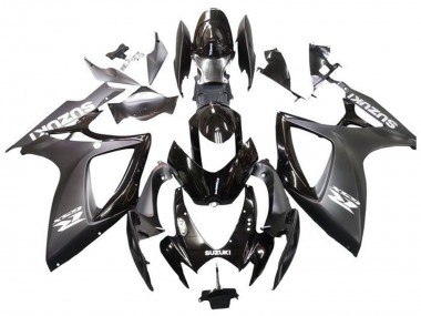 Shop 2006-2007 Suzuki GSXR 600 / GSXR 750 Motorcycle Fairings - Matte Black Glossy Black White