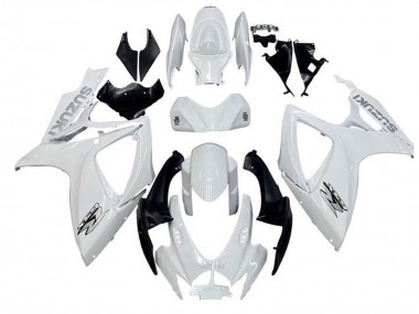 Shop 2006-2007 Suzuki GSXR 600 / GSXR 750 Motorcycle Fairings - White Black