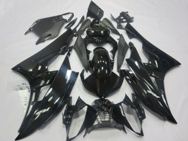 Shop 2006-2007 Yamaha YZF R6 Motorcycle Fairings - Glossy Black Matte Black