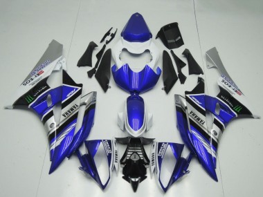 Shop 2006-2007 Yamaha YZF R6 Motorcycle Fairings - White Blue Silver Black ENEOS Monster