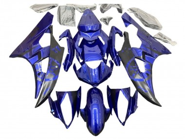 Shop 2006-2007 Yamaha YZF R6 Motorcycle Fairings - Blue Matte Black
