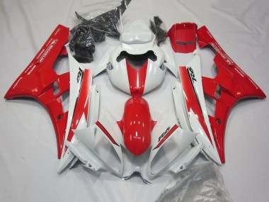 Shop 2006-2007 Yamaha YZF R6 Motorcycle Fairings - White Red Motul Michelin