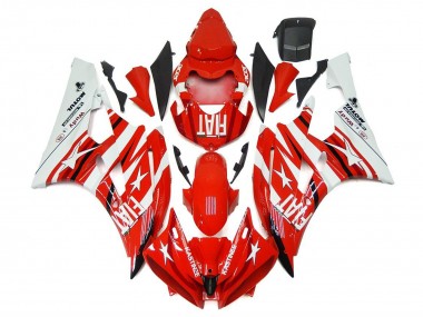 Shop 2006-2007 Yamaha YZF R6 Motorcycle Fairings - White Red Fiat Star Michelin Motul